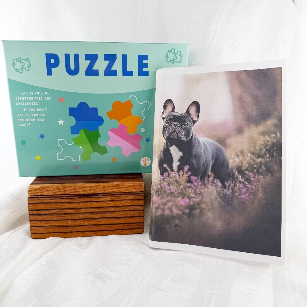 Colorful French Bulldog 500-Piece Jigsaw Puzzle – Fun Pet Lover Gift